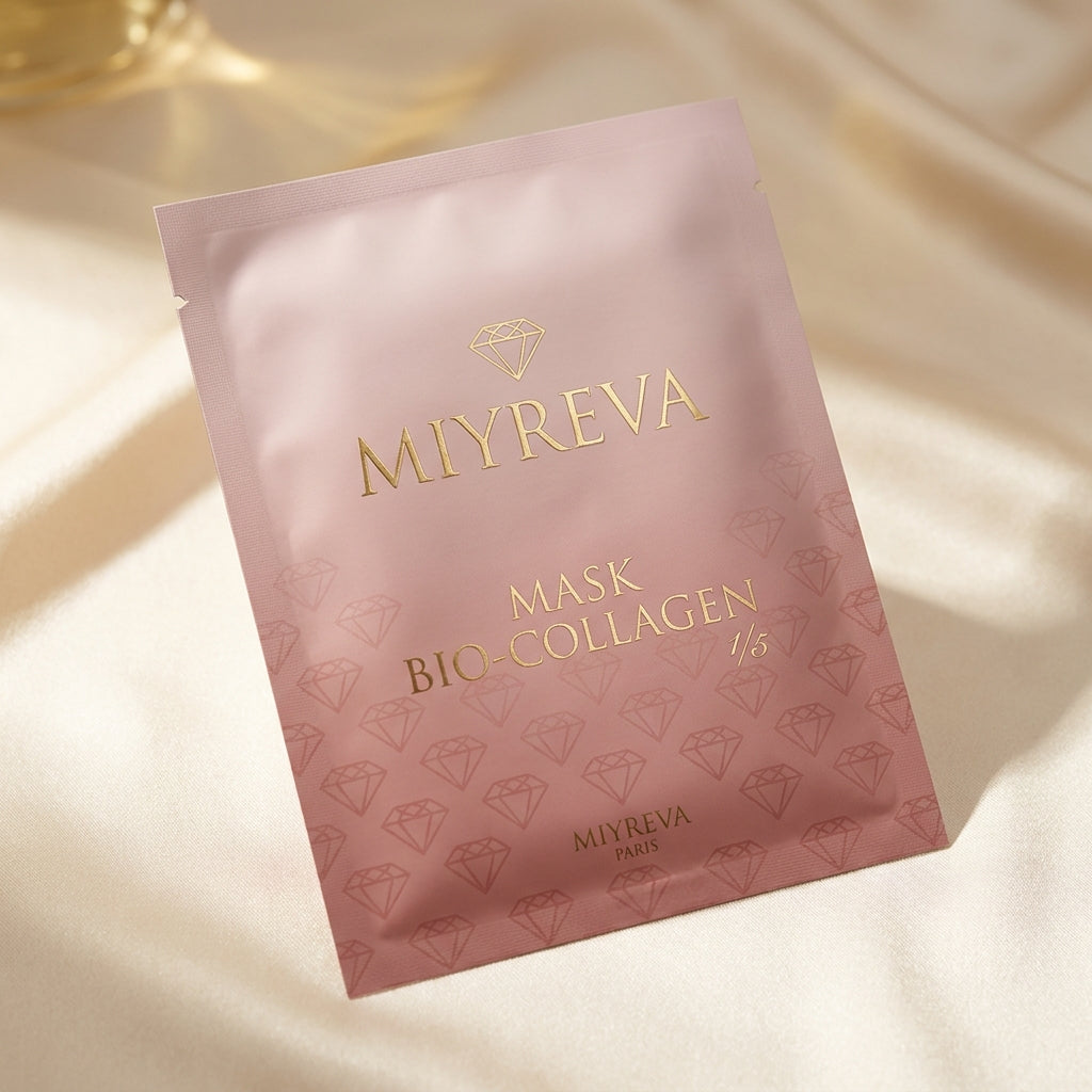 MIYREVA Mask Bio-Collagen — Sachet rose poudré chic