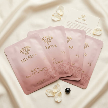 MIYREVA Mask Bio-Collagen — Boîte 5 sachets numérotés cure